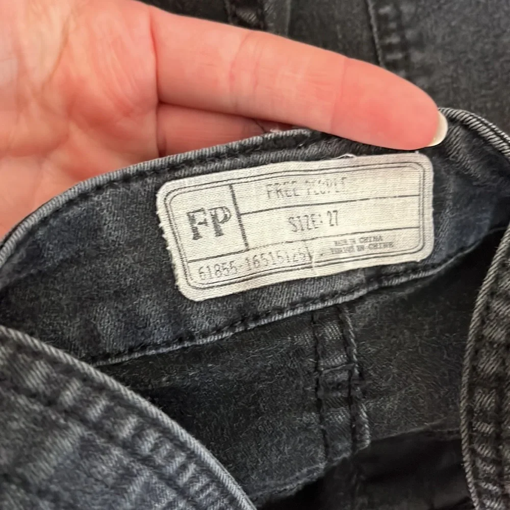 Free people black denim overalls - Picture 4 of 4